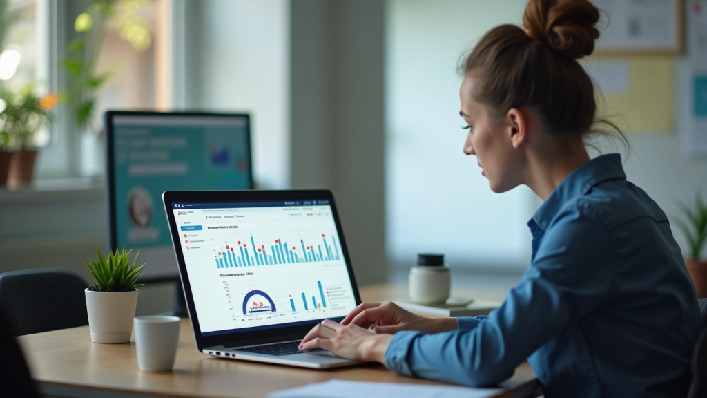 Öğretmen masasında bilgisayar, otomatik değerlendirme paneli, analitik dashboard, eğitim verisi