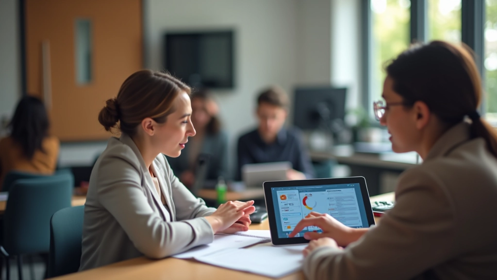 Öğretmen akıllı değerlendirme platformuyla çalışıyor